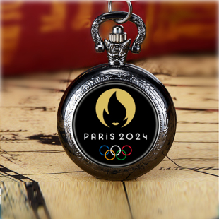 2024巴黎奥运会吉祥物个人定制青少年怀表项链表个性学生礼物表