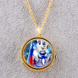 旋转陀螺怀表项链表动漫翻盖学生儿童男女礼物石英手表考试用表