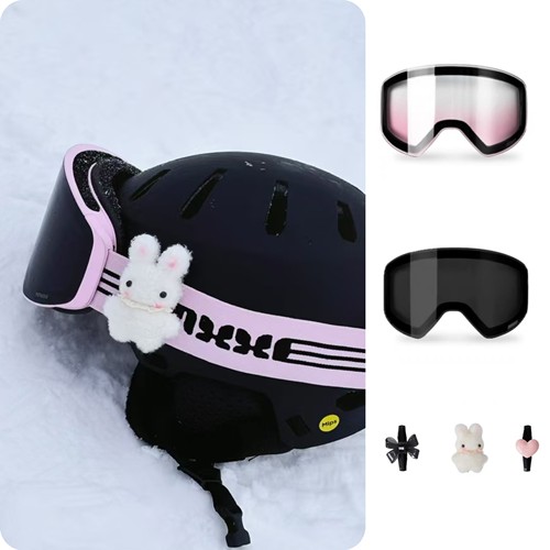 滑雪镜chillwhite小香风简约黑白