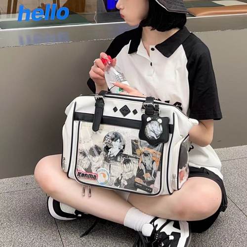 大容量单肩原创痛包斜挎双肩娃包