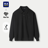 HLA海澜之家亦心即为长袖 翻领宽松压花上衣打底男 POLO衫 25秋新款