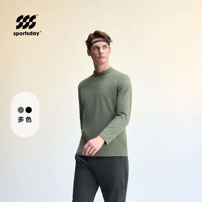 运动sportsday长袖T恤24秋季新款圆领印花弹力上衣男,运动服/休闲服装,运动T恤,淘宝优惠券,粉丝福利购,淘宝优惠卷