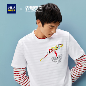 78元包邮 HLA/海澜之家圆领悟空印花短袖T恤