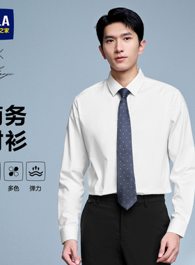 海澜之家衫及商务正装通勤长袖白衬衫春秋新婚礼大码可选上衣男装