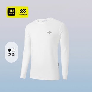 刺绣圆领长袖 HLA 新款 T恤24秋季 男 海澜之家运动sportsday马术长袖
