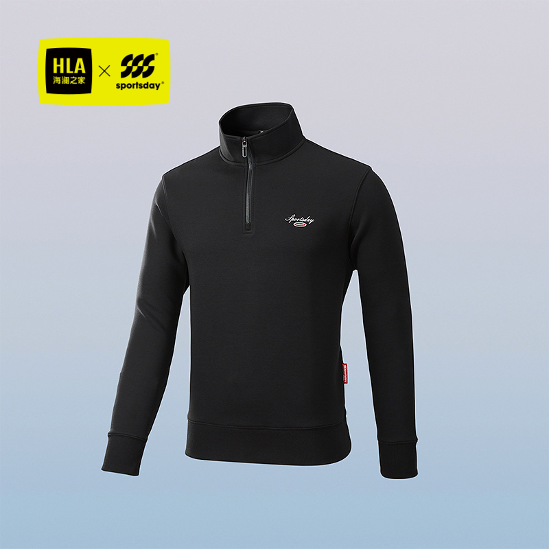 海澜之家撞色印花美式宽松卫衣