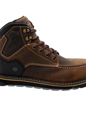 代购Northside男士工装鞋防水防滑护趾工作靴中帮系带鞋