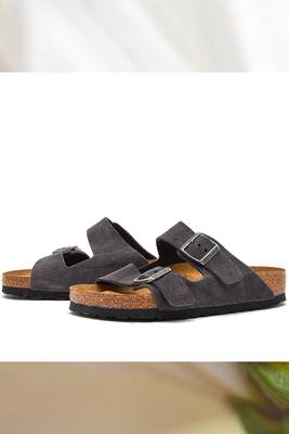 Birkenstock勃肯鞋博肯Boston真皮外穿软木日系半拖男女包头拖鞋