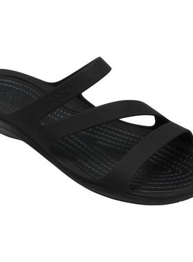 海外代购Birkenstock女士洞洞鞋防滑舒适平底黑色沙滩日常