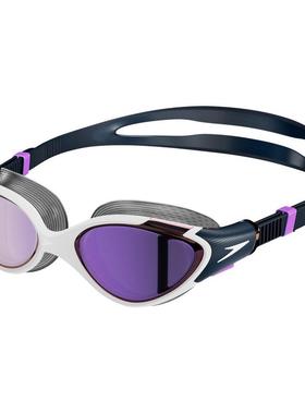 代购Speedo速比涛泳镜防雾抗紫外线高清视野贴合面部白色