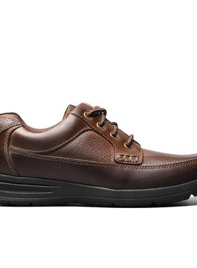 代购NUNN BUSH男士休闲鞋透气软底轻便缓震系带圆头皮革鞋面