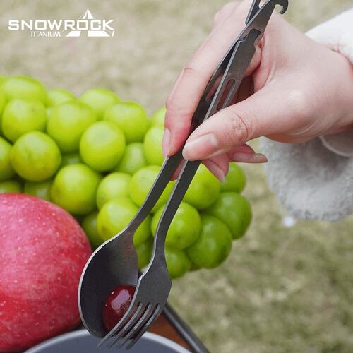 SNOWROCK纯钛便携叉勺夹