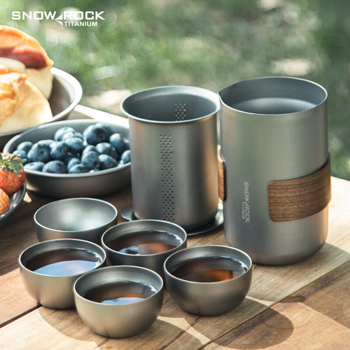 SNOWROCK纯钛圆底泡茶器