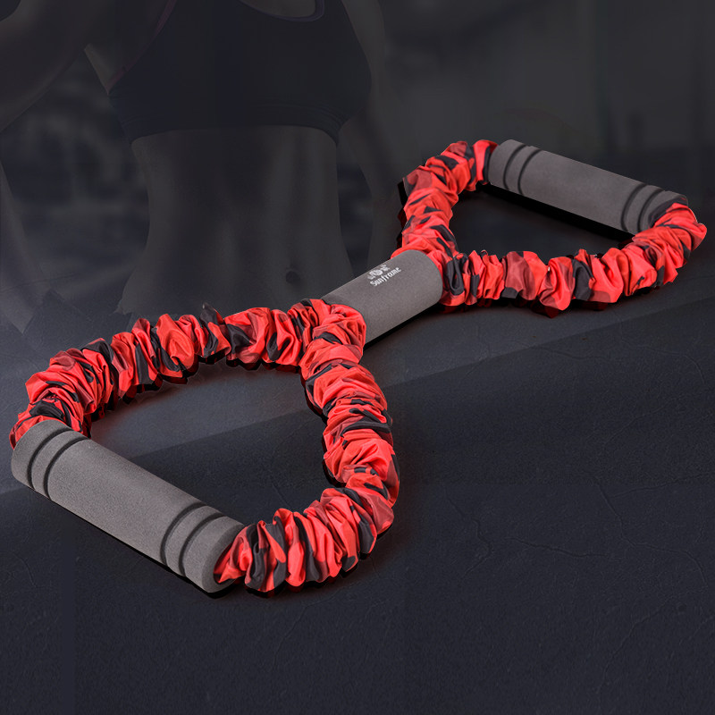 山联拉力绳8字防断女生练背开肩美背健身弹力带乳胶管瑜伽器材绳