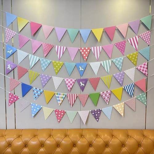 生日派对装饰拉旗六一儿童节