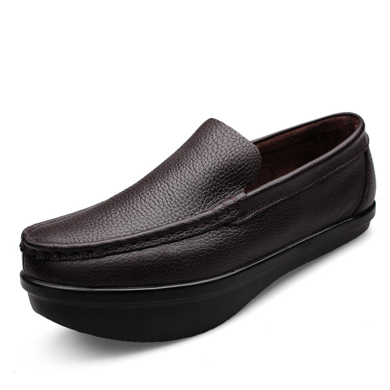 K型春夏季负跟鞋男真皮皮鞋软皮腰椎平足驼背矫正倒走前高后低鞋