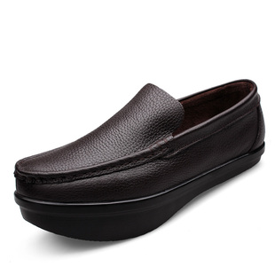 K型春夏季负跟鞋男真皮皮鞋软皮腰椎平足驼背矫正倒走前高后低鞋