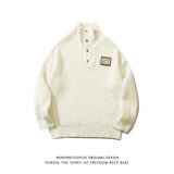 华夫格polo宽松ins慵懒风设计感小众日系复古毛衣XZ304B-M197P50，男装针织衫/毛衣，星座302B-1