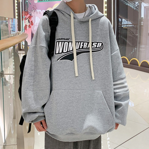 64%棉港风卫衣潮ins新款早秋宽松慵懒风长袖上衣XZ304B-W22361P66图片