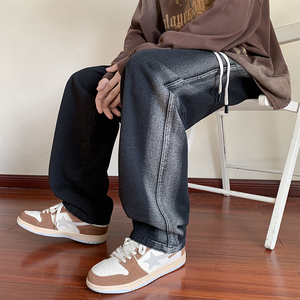 男士宽松直筒潮牌潮流休闲牛仔裤xz302B-1-K2329P555图片