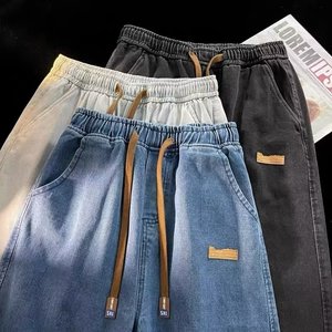 潮流青春新款宽松水洗直脚男气质潮百搭牛仔裤XZ304B-K9901P45图片
