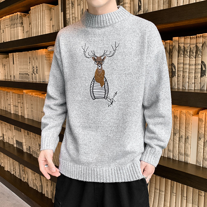 秋冬新款时尚帅气创意休闲毛衣针织衫A222-M122P32图片