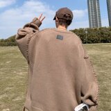 美式复古男设计感小众宽松慵懒针织衫外套毛衣XZ304B-M1938P60，男装针织衫/毛衣，星座302B-1