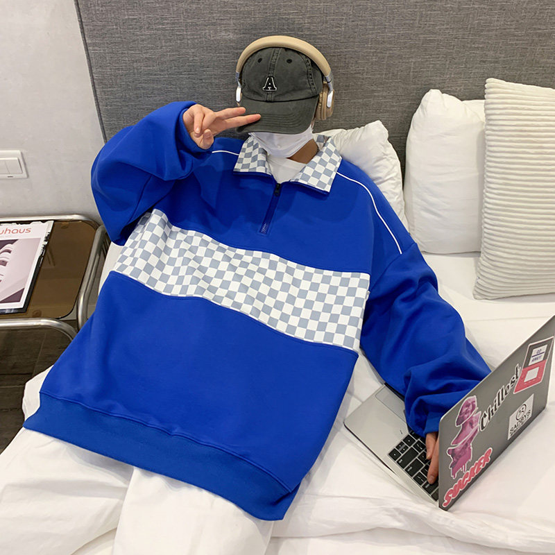 64%棉港风卫衣潮ins新款早秋宽松慵懒风长袖上衣XZ304B-W22350P60图片