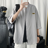 夏季短袖衬衣港风青少年宽松潮流休闲衬衫·XZ304B-CS1105P40，男装衬衫，星座302B-1