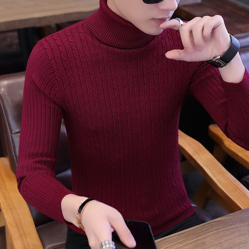 冬季基础打底长年有货多色高领休闲毛衣针织衫A222-M012P30图片