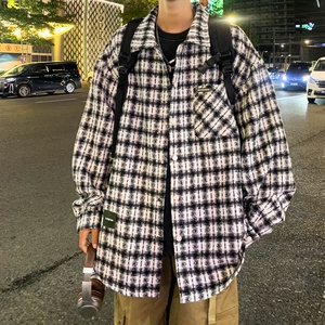 秋冬男生休闲时尚时尚毛呢衬衫领夹克XZ302B-1-JK23117P60图片