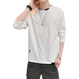 爆款！秋季新款男仿棉时尚百搭圆领长袖休闲T恤XZ304B-T0405P25，男装T恤，星座302B-1