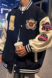 秋款棒球服夹克外套潮牌潮流字母刺绣情侣学生XZ304BJK22129-P80，男装夹克，星座302B-1