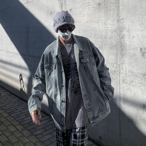 秋冬男生时尚舒适潮流休闲牛仔夹克XZ302B-1-JK610P65图片