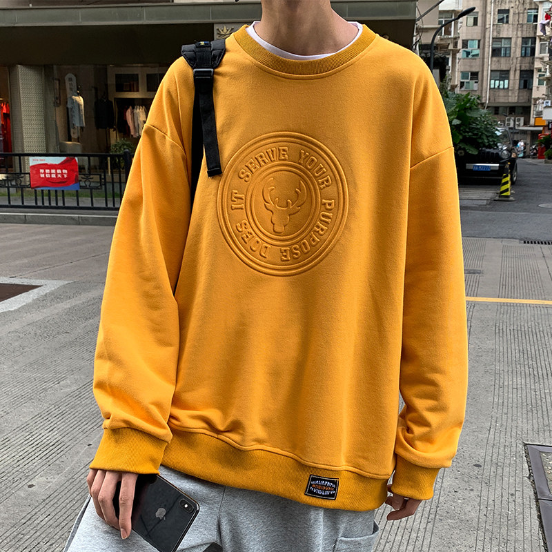 秋季新款港风宽松潮时尚休闲卫衣XZ304B-W5510P30,男装卫衣,星座302B-1