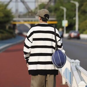 秋冬新款时尚舒适潮流港风休闲针织衫XZ302B-1-M238P45图片