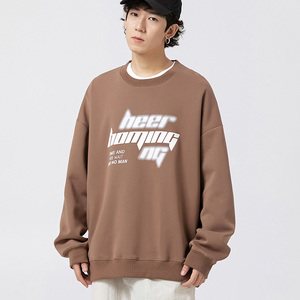 秋季套头长袖宽松潮流圆领情侣装卫衣XZ302-1-W5041P30图片