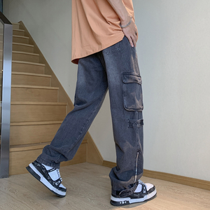 男士牛仔裤宽松直筒潮牌休闲牛仔裤XZ302B-1-K30P55图片