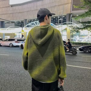 连帽慵懒风复古日系加厚秋冬高级感潮牌针织衫XZ302B-1-M3119P65图片