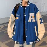 男秋季潮牌刺绣衣服男女冬季夹克加厚棒球服男XZ302B-1-JK699P58，男装夹克，星座302B-1
