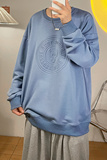 男士潮牌ins春秋季钢印新款宽松假两件圆领卫衣XZ304B-W5510-P30，男装卫衣，星座302B-1