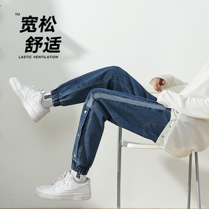 男生牛仔裤广州白墙微弹宽松简约口袋直筒牛仔XZ304B-K7910-P47图片