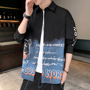 秋季新款ins酒店风韩系衬衣宽松潮流休闲衬衫XZ304B-CS2001-P45图片