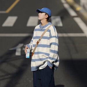 秋冬新款时尚舒适潮流港风休闲针织衫XZ302B-1-M238P45图片