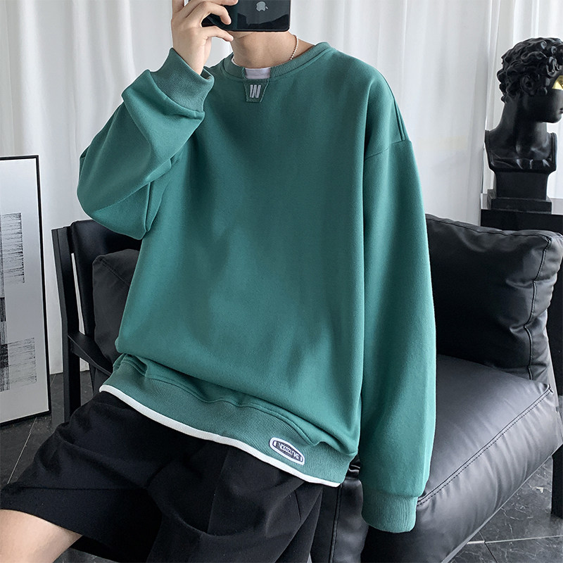 秋季新款港风宽松拼接时尚舒适休闲卫衣XZ304B-w5509P30图片