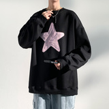 秋季男士上衣宽松套头潮流圆领休闲卫衣XZ302B-1-W5033P5，男装卫衣，星座302B-1
