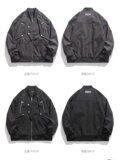 春秋拉链多口袋棒球服小众情侣BF风休闲夹克XZ302B-1-JK036P65，男装夹克，星座302B-1