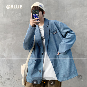文艺大皂风小西装港风秋潮流外套休闲西服XZ304B-XZ9002P80图片
