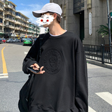 港风卫衣秋季新款潮流印花宽松圆领休闲卫衣XZ304B-W5510P30，男装卫衣，星座302B-1