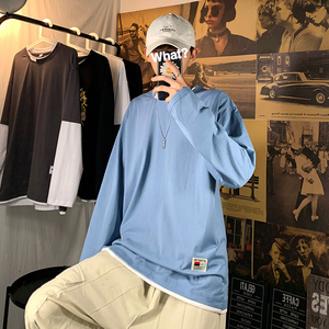 秋季新款港风长袖T恤 百搭ins潮牌休闲长袖T恤 XZ304B-T0405P25图片